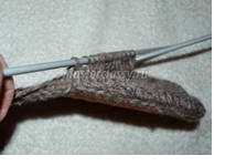 Тапочки вязанные крючком на войлочной